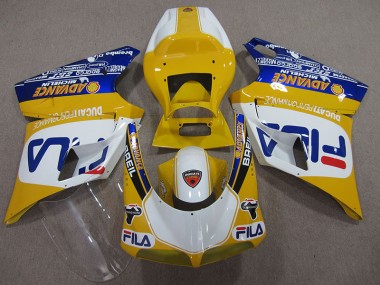 1993-2005 Jaune Blanc Fila Ducati 748 Carénage Moto