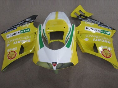 1993-2005 Jaune Shell Info Strrda Ducati 748 Carénage Moto