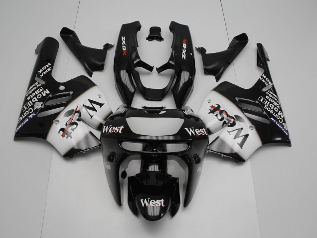 1994-1997 Noir Blanc West ZX9R Carénage Moto