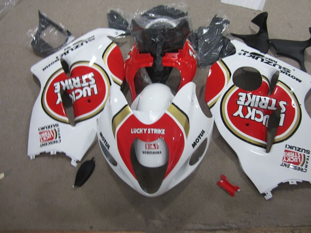 1996-2007 Blanc Lucky Strike Motul GSXR 1300 Hayabusa Carénage Moto