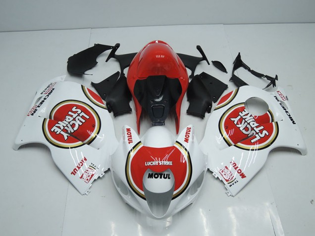 1996-2007 Blanc Rouge Lucky Strike Motul GSXR 1300 Hayabusa Carénage Moto