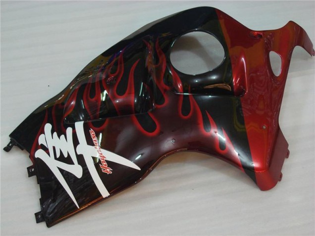 1996-2007 Noir Rouge Flamme GSXR 1300 Hayabusa Carénage Moto