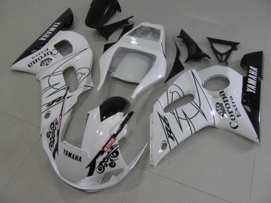 1998-2002 Blanc Noir Corona YZF R6 Carénage Moto