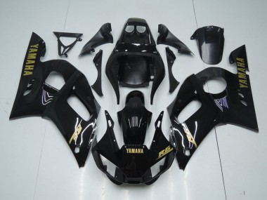1998-2002 Noir Brillant Or Décalque YZF R6 Carénage Moto