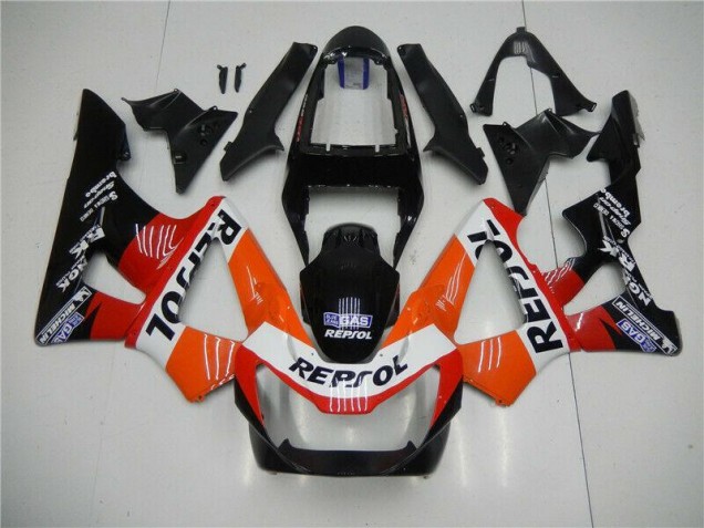 2000-2001 Orange Rouge Noir Repsol CBR900RR 929RR Carénage Moto