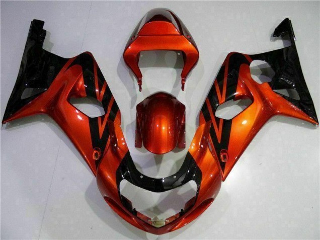 2000-2002 Orange Noir GSXR 1000 Carénage Moto