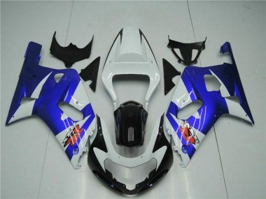 2001-2003 Blanc Bleu GSXR 600/750 Carénage Moto