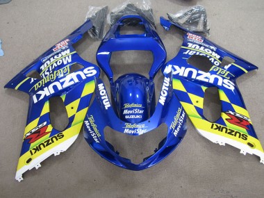 2001-2003 Bleu Jaune Telefumia Movistar GSXR 600 Carénage Moto
