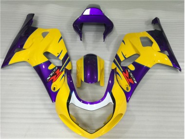 2001-2003 Jaune GSXR 600/750 Carénages Moto