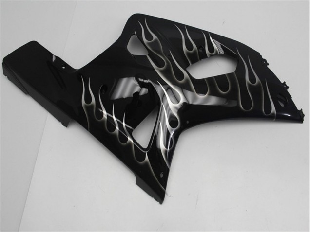 2001-2003 Noir Blanc Flamme GSXR 600/750 Carénage Moto