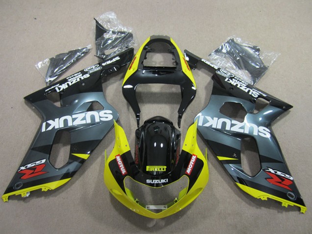 2001-2003 Noir Jaune Motul GSXR 600 Carénage Moto