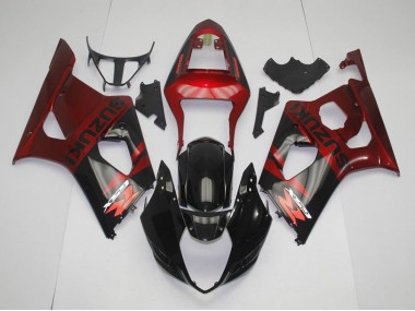 2003-2004 Noir Rouge GSXR 1000 Carénage Moto