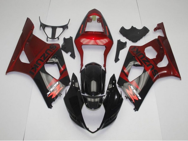 2003-2004 Noir Rouge GSXR 1000 Carénage Moto