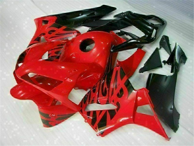2003-2004 Rouge Noir CBR600RR Kit Carénages Motos Complet