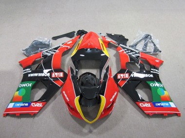 2003-2004 Rouge Vert Noir GSXR 1000 Carénage Moto