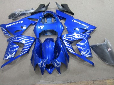 2003-2005 Bleu Blanc Flamme ZX10R Carénages Moto