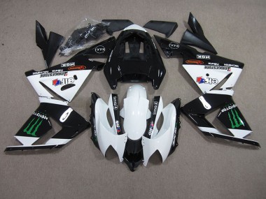 2003-2005 Noir Blanc Monster ZX10R Carénage Moto