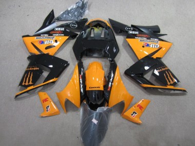 2003-2005 Noir Orange 3M Monster ZX10R Carénage Moto