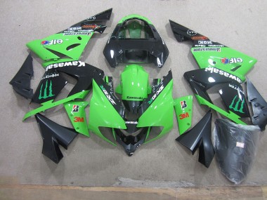 2003-2005 Noir Vert 3M Monster ZX10R Carénage Moto