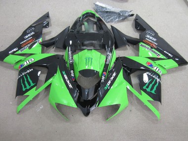 2003-2005 Noir Vert Monster ZX10R Carénage Moto