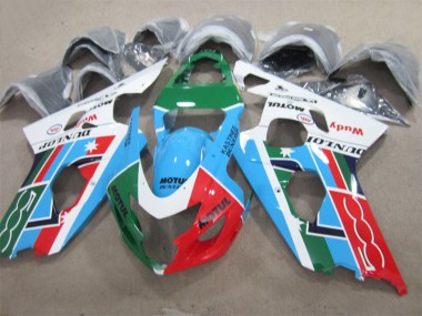 2004-2005 Bleu Vert Rouge Motul GSXR 600 Carénage Moto