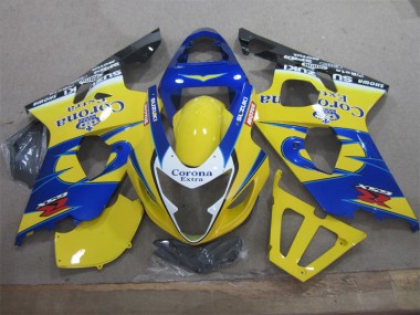 2004-2005 Jaune Bleu Corona Extra GSXR 600 Carénages Moto