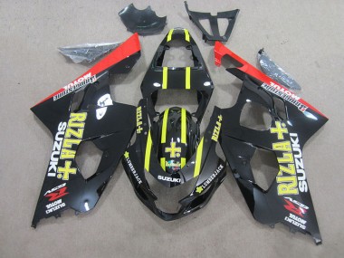 2004-2005 Noir Jaune Rizla GSXR 750 Carénage Moto