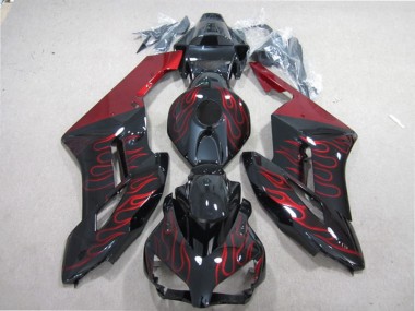 2004-2005 Noir Rouge Flamme CBR1000RR Carénages Moto