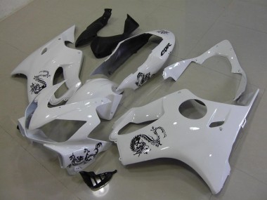 2004-2007 Blanc avec Noir Dragon CBR600 F4i Carénage Moto