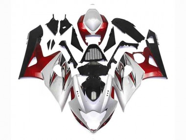 2005-2006 Argent Rouge Noir GSXR 1000 Carénage Moto