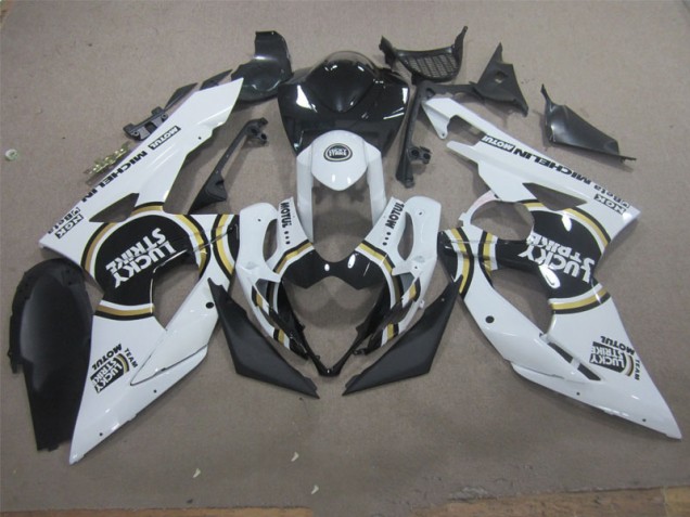 2005-2006 Blanc Lucky Strike Noir Motul GSXR 1000 Carénage Moto