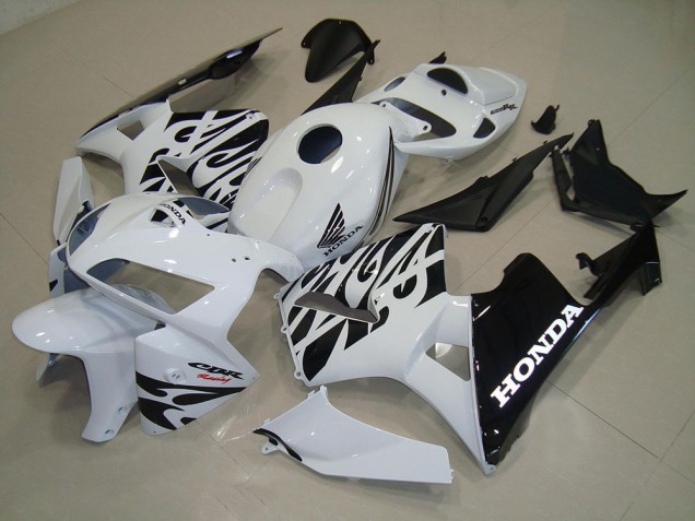 2005-2006 Blanc Noir CBR600RR Carénages Moto