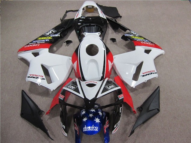 2005-2006 Blanc Rouge Bleu Lee CBR600RR Carénage Moto