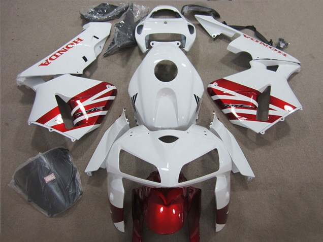 2005-2006 Blanc Rouge CBR600RR Carénage Moto