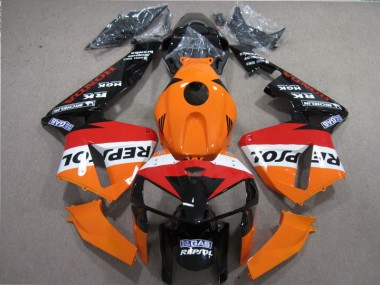 2005-2006 Orange Rouge Noir Repsol CBR600RR Carénage Moto