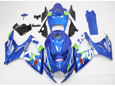 2006-2007 Bleu Blanc GSXR 600/750 Kit Carénages Motos Complet