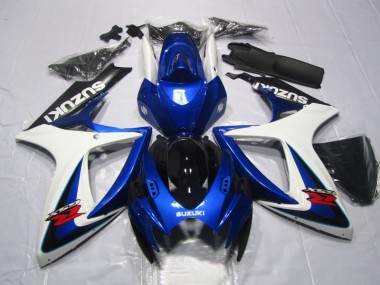 2006-2007 Bleu Blanc GSXR 600 Carénages Moto