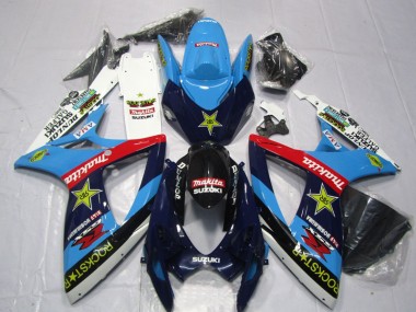 2006-2007 Bleu Blanc Rockstar Makita GSXR 600 Carénage Moto