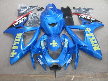 2006-2007 Bleu Jaune Rizla GSXR 600 Carénage Moto