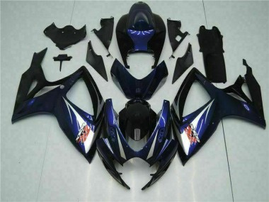 2006-2007 Noir Bleu GSXR 600/750 Carénage Moto