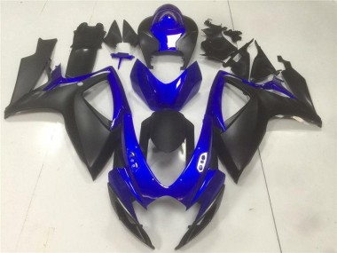 2006-2007 Noir Bleu GSXR 600/750 Carénages Moto