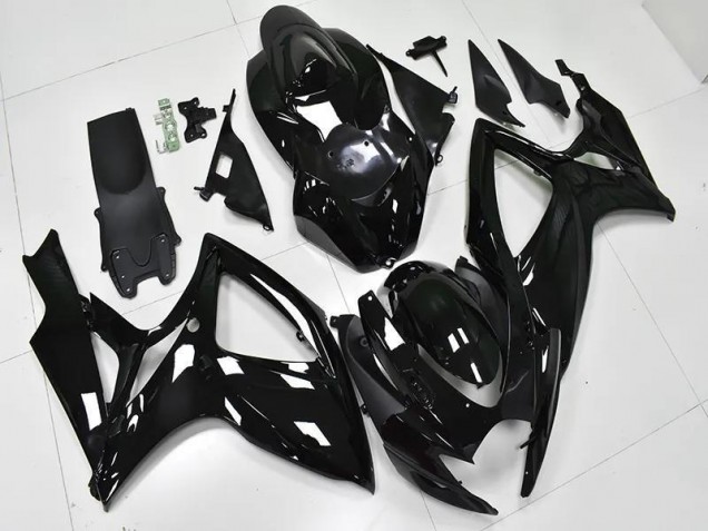 2006-2007 Noir Brillant GSXR 600/750 Carénage Moto