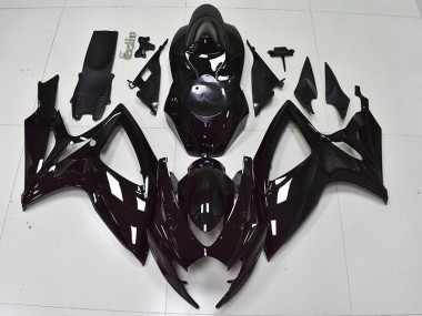 2006-2007 Noir Brillant GSXR 600/750 Carénage Moto