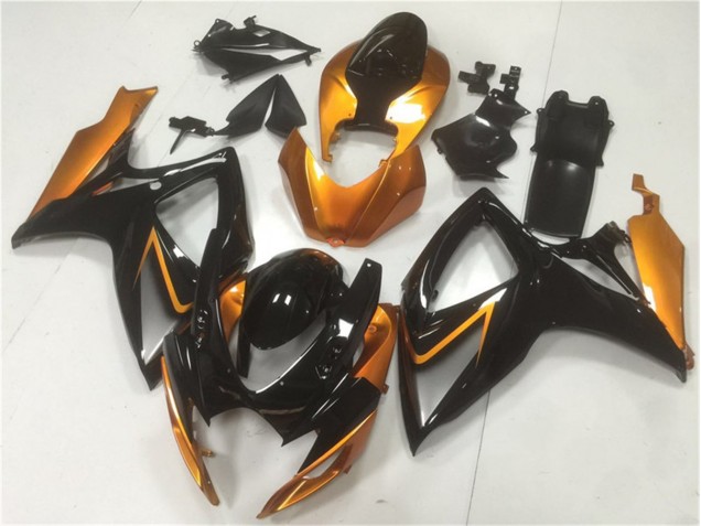 2006-2007 Noir Orange GSXR 600/750 Carénages Moto