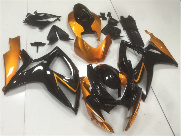 2006-2007 Noir Orange GSXR 600/750 Carénages Moto