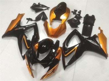 2006-2007 Noir Orange GSXR 600/750 Carénages Moto
