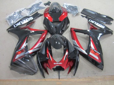 2006-2007 Noir Rouge GSXR 750 Carénages Moto