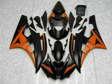 2006-2007 Orange Noir YZF R6 Carénage Moto