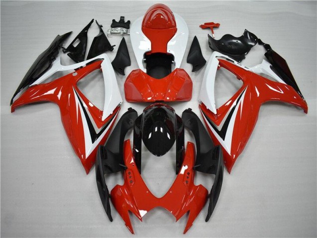 2006-2007 Rouge Noir GSXR 600/750 Carrosserie Moto