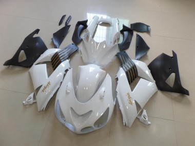 2006-2011 Blanc et Noir Mat ZX14R ZZR1400 Carénage Moto